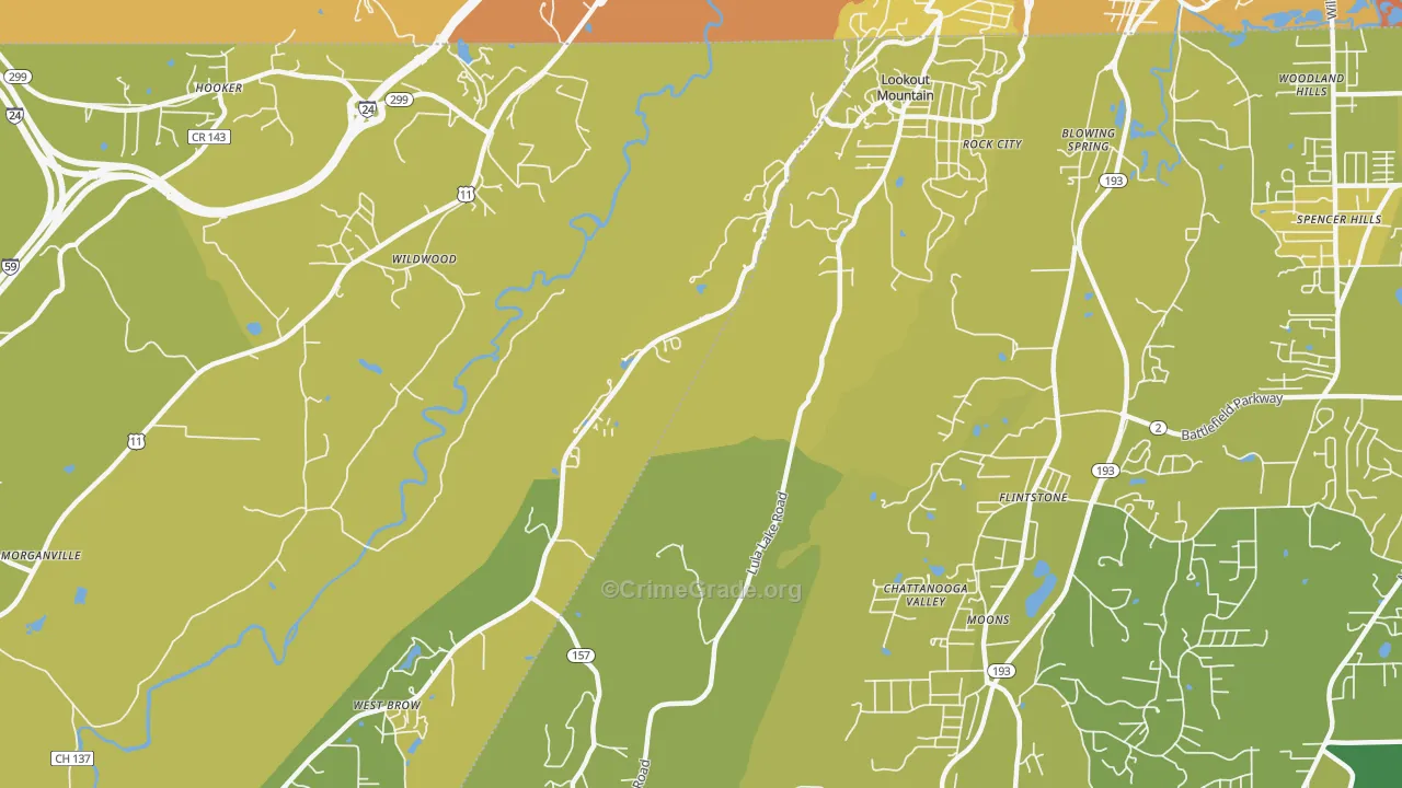 30750, GA Map of Vehicle Theft Rates