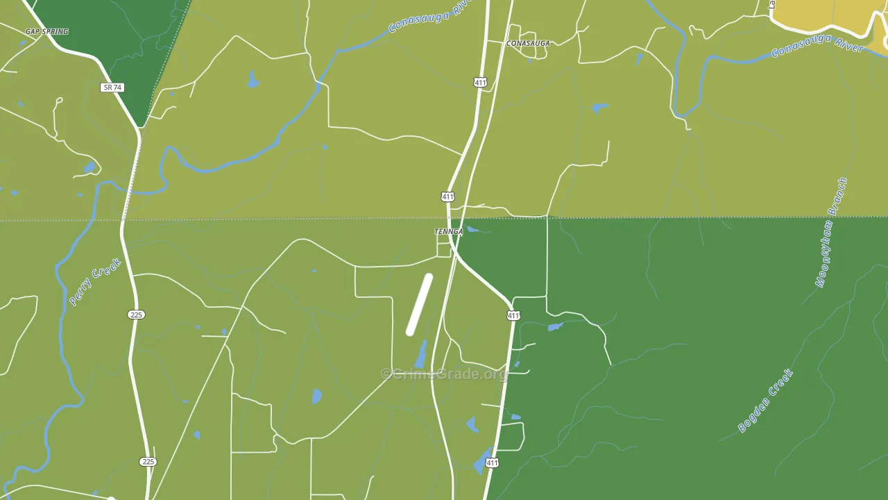 30751, GA Map of Vehicle Theft Rates