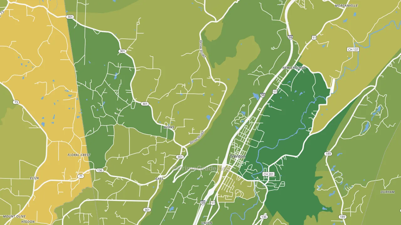 30752, GA Map of Vehicle Theft Rates