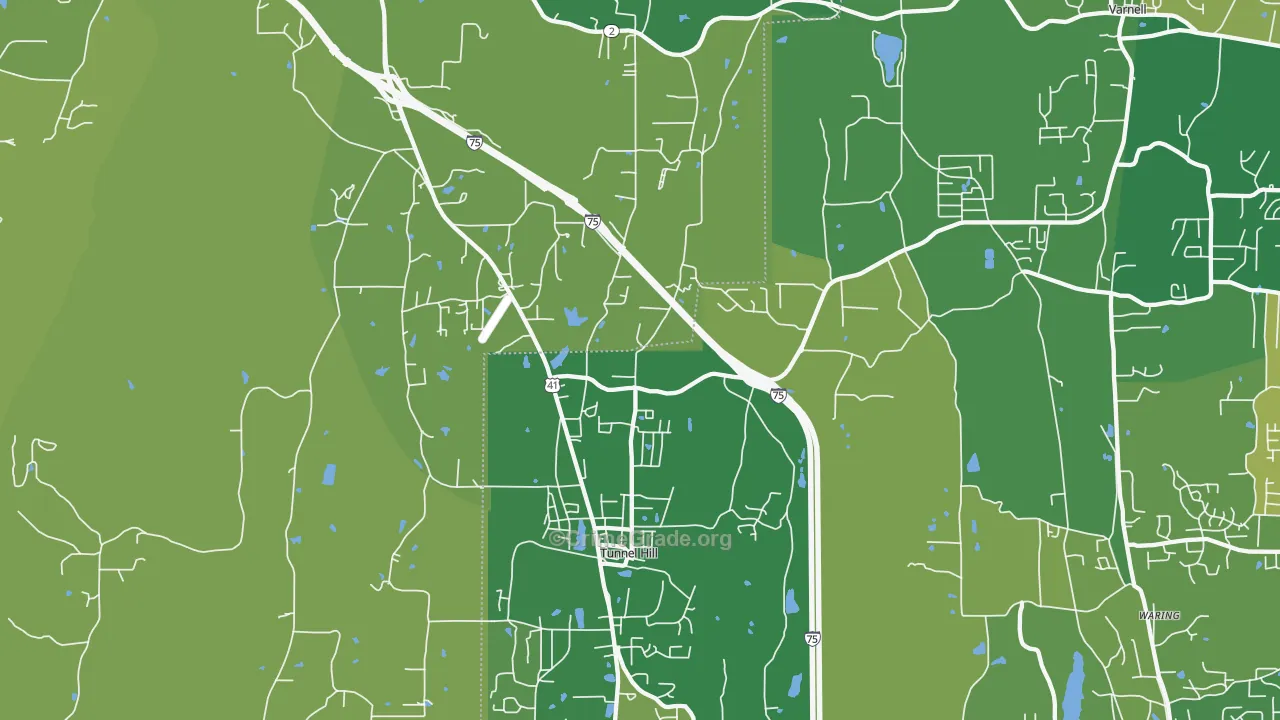 30755, GA Map of Vehicle Theft Rates