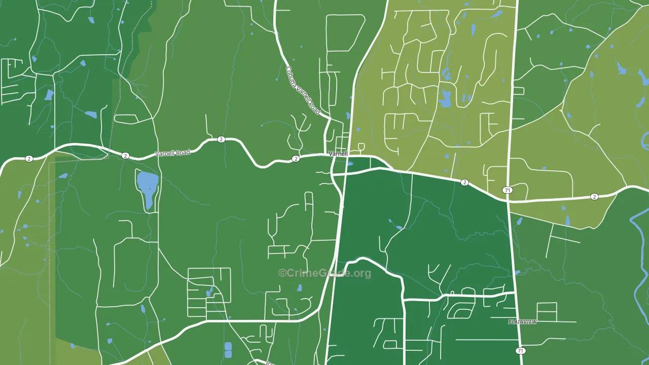 30756, GA Map of Vehicle Theft Rates