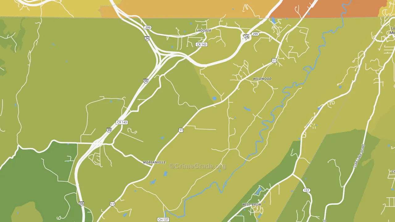 30757, GA Map of Vehicle Theft Rates