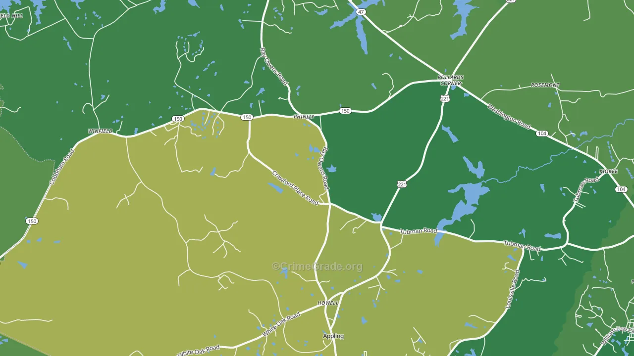 30802, GA Map of Vehicle Theft Rates