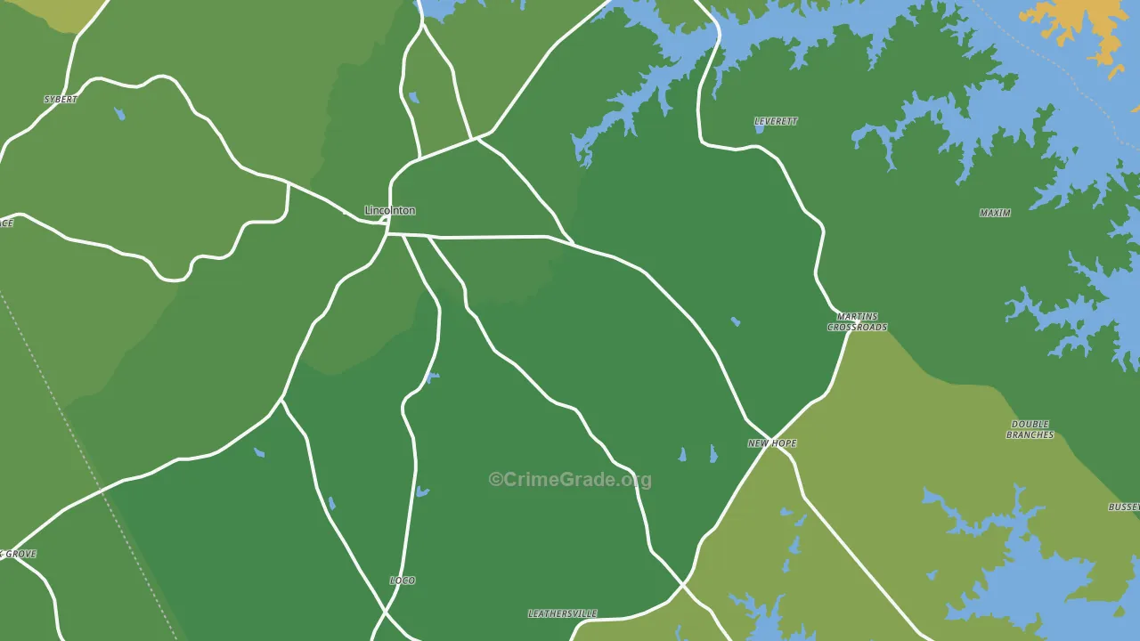 30817, GA Map of Vehicle Theft Rates