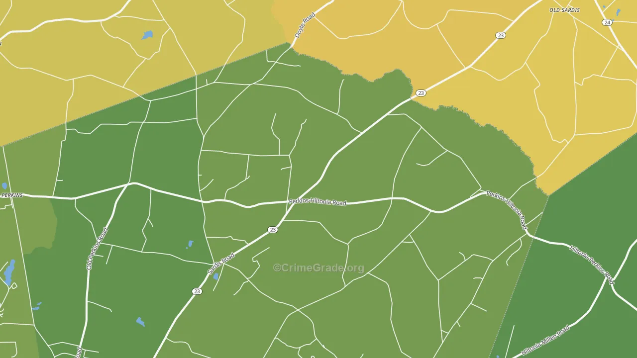 30822, GA Map of Vehicle Theft Rates