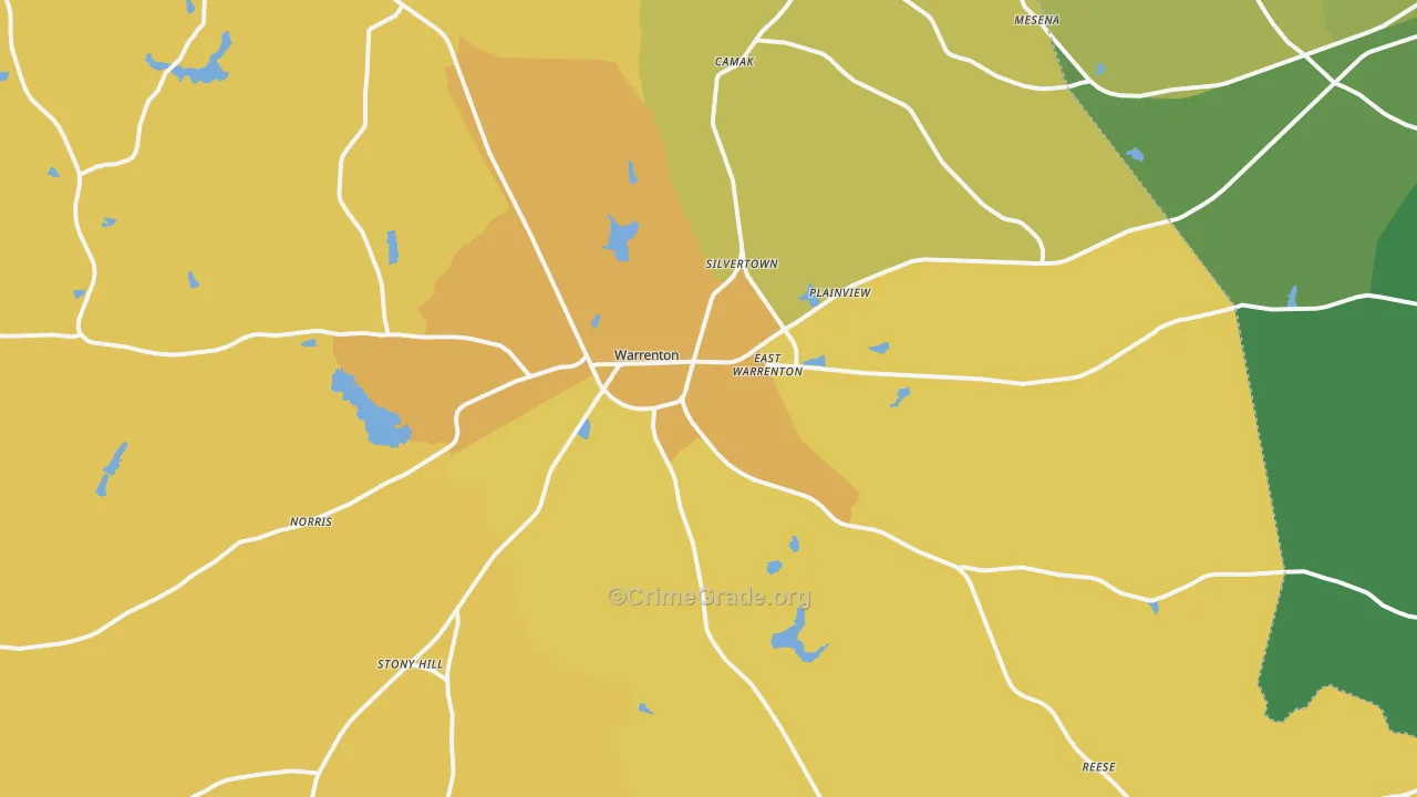 30828, GA Map of Vehicle Theft Rates