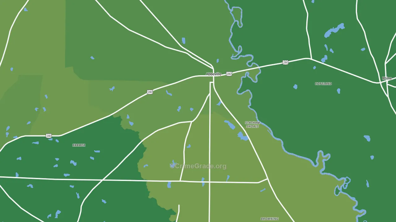 31001, GA Map of Vehicle Theft Rates