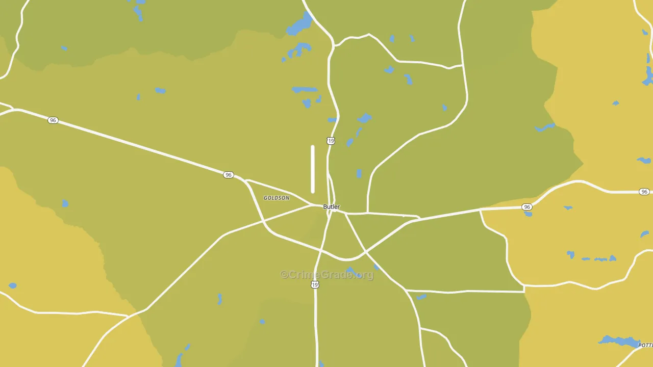 31006, GA Map of Vehicle Theft Rates