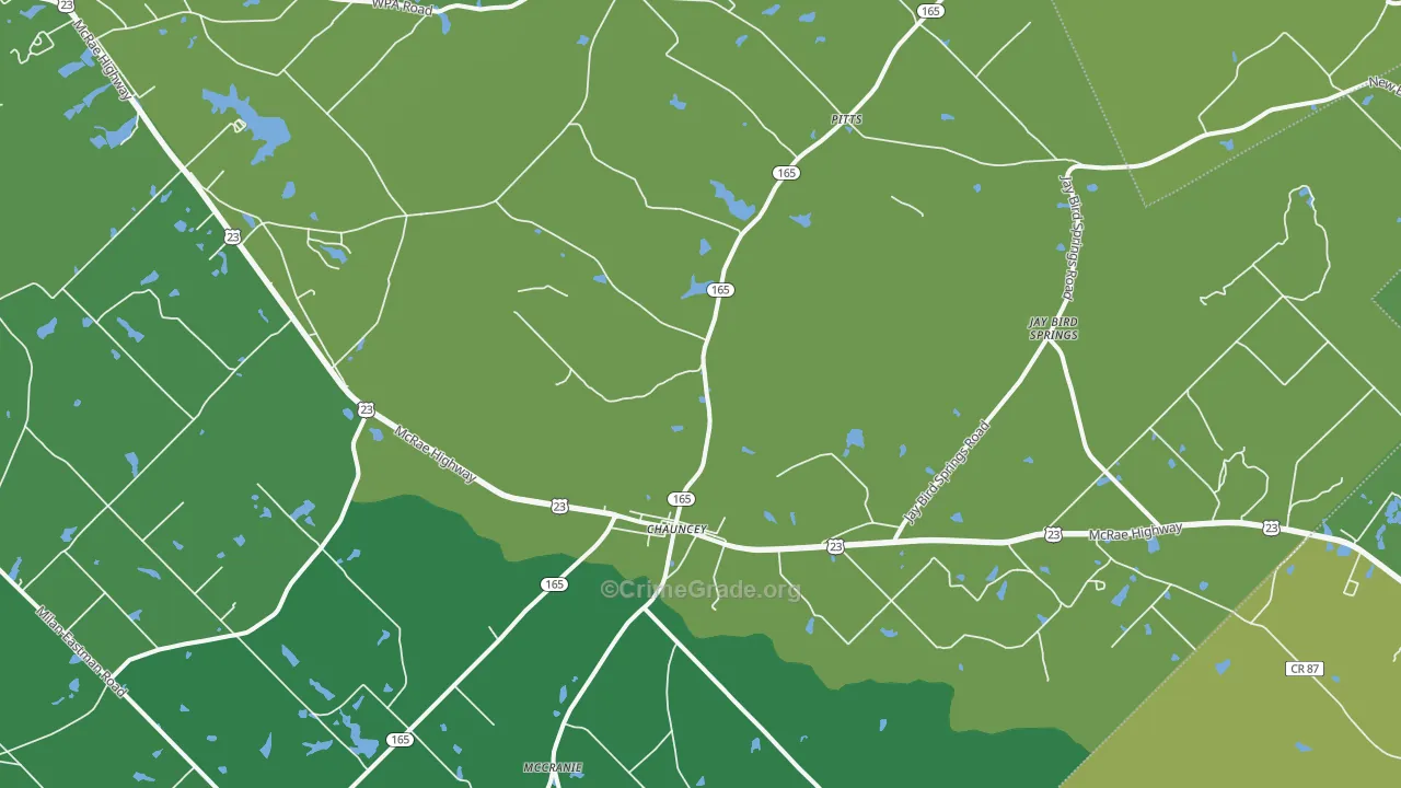 31011, GA Map of Vehicle Theft Rates