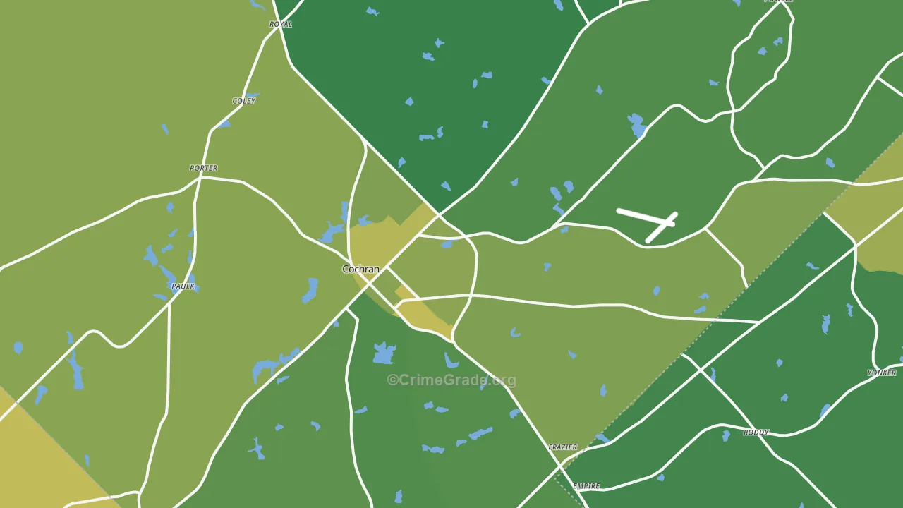 31014, GA Map of Vehicle Theft Rates