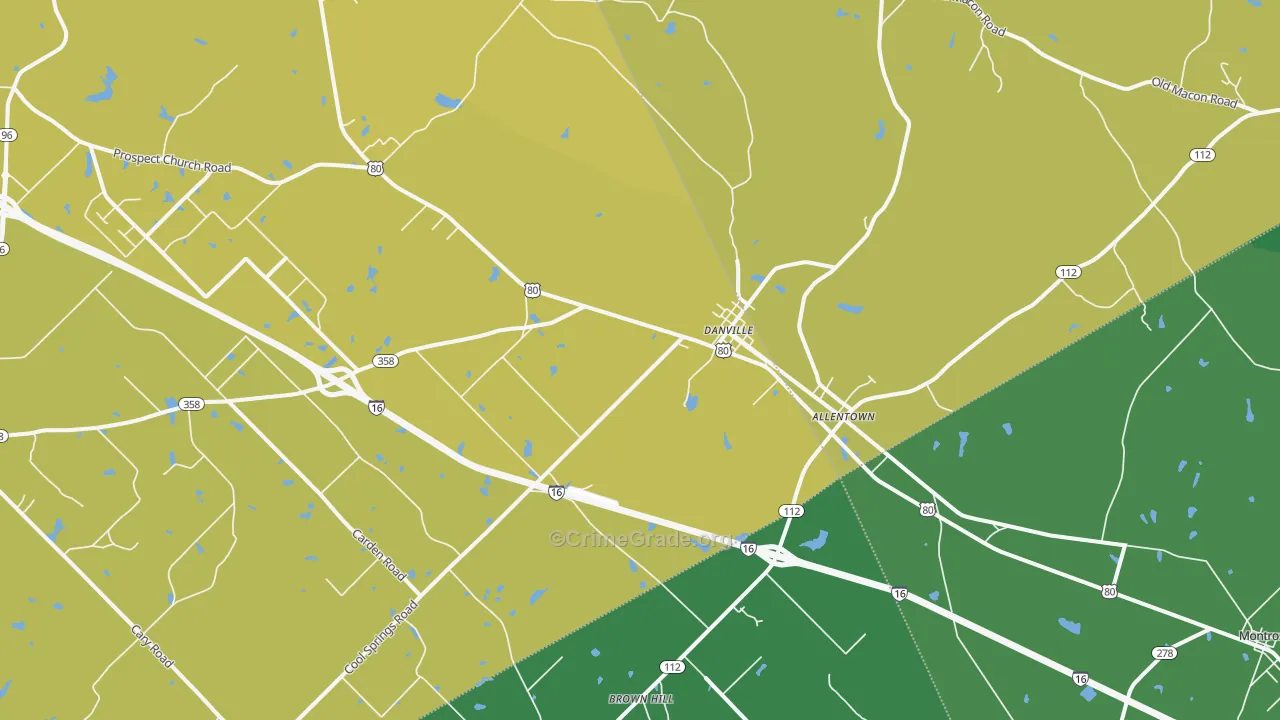 31017, GA Map of Vehicle Theft Rates