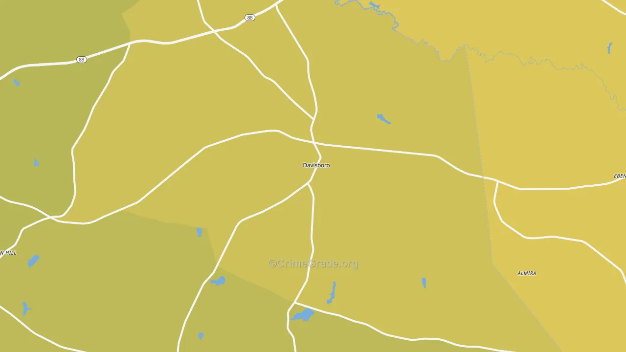 31018, GA Map of Vehicle Theft Rates