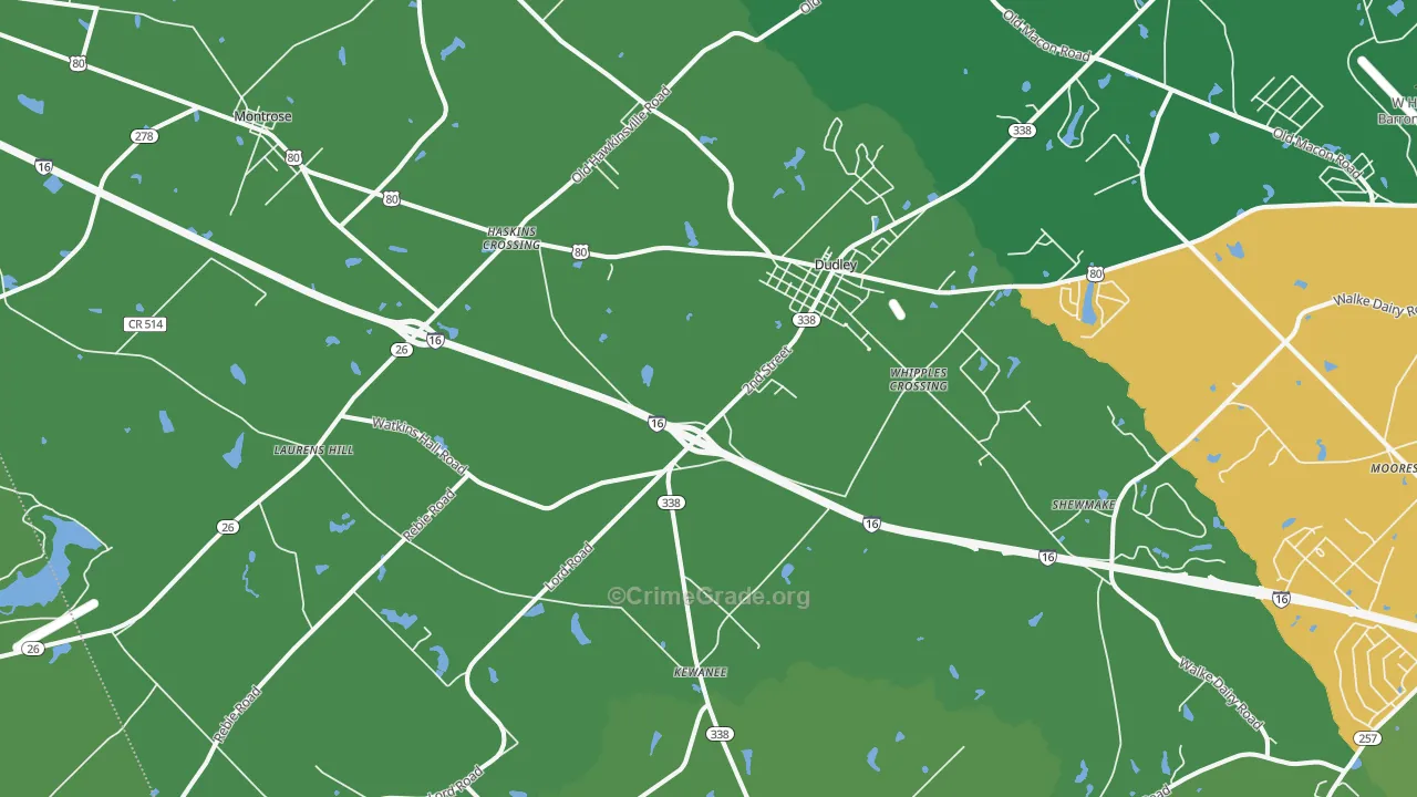 31022, GA Map of Vehicle Theft Rates