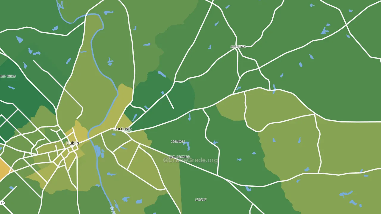 31027, GA Map of Vehicle Theft Rates