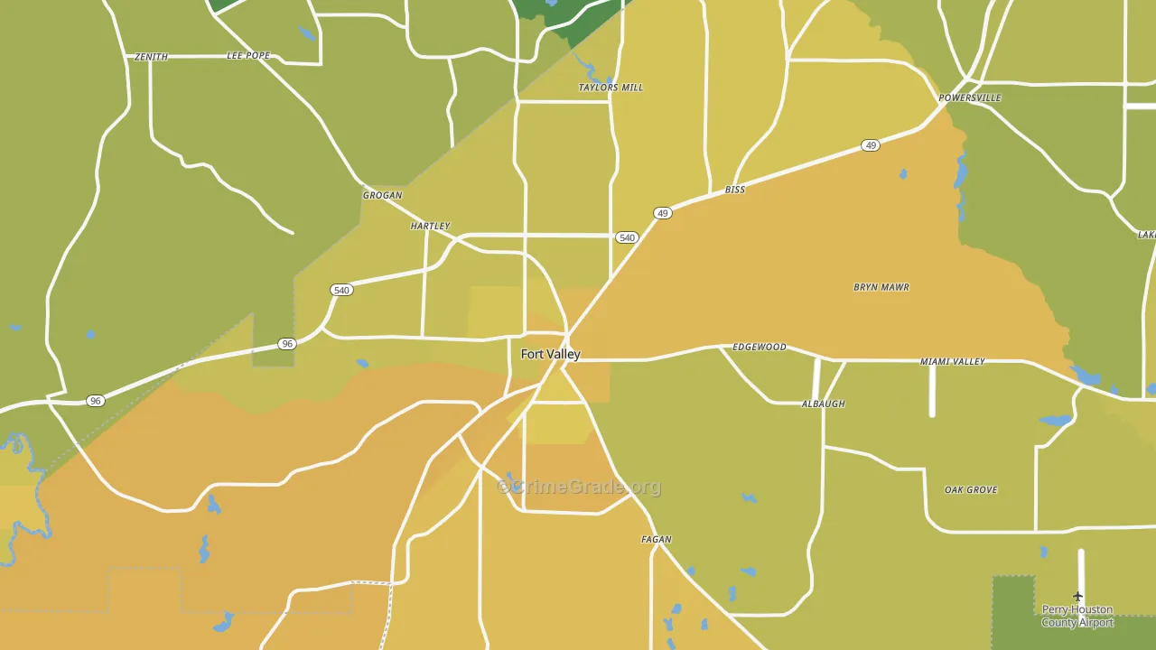 31030, GA Map of Vehicle Theft Rates