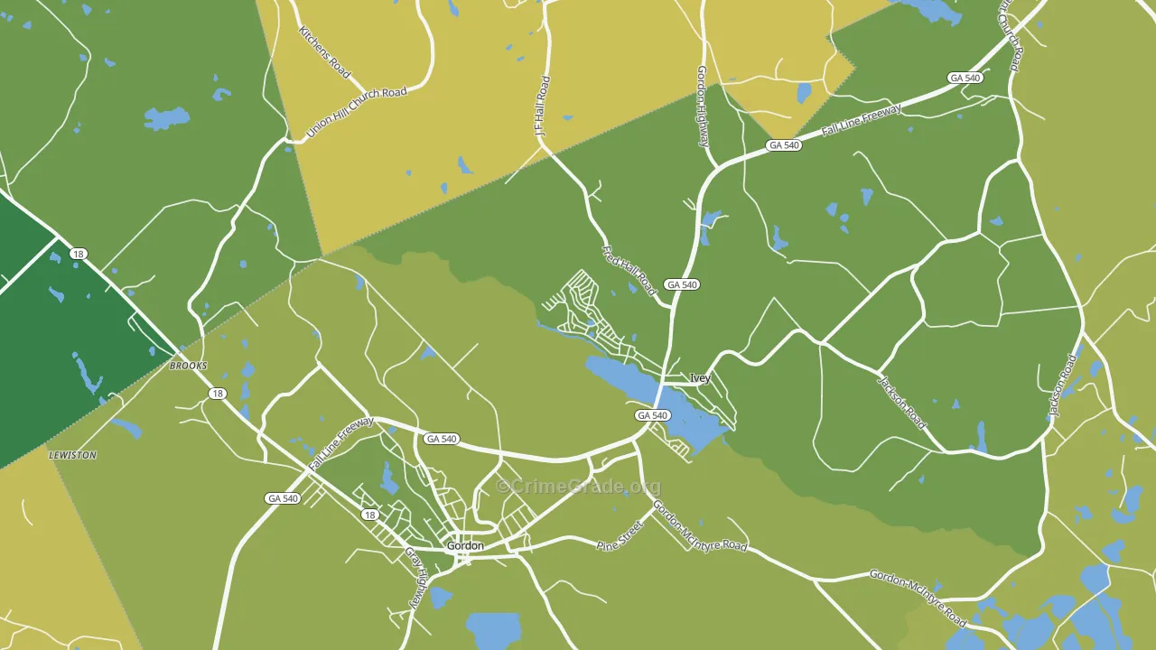 31031, GA Map of Vehicle Theft Rates