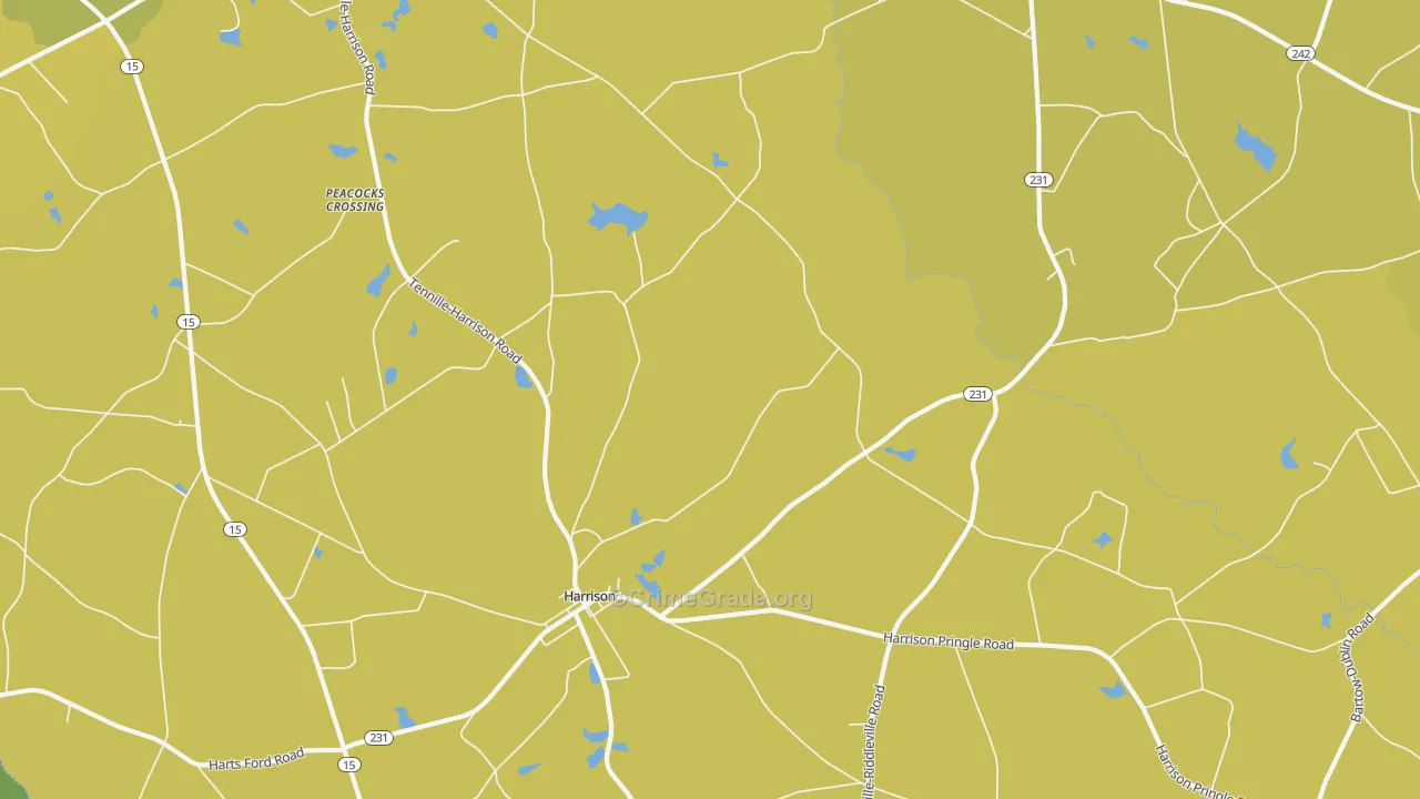 31035, GA Map of Vehicle Theft Rates