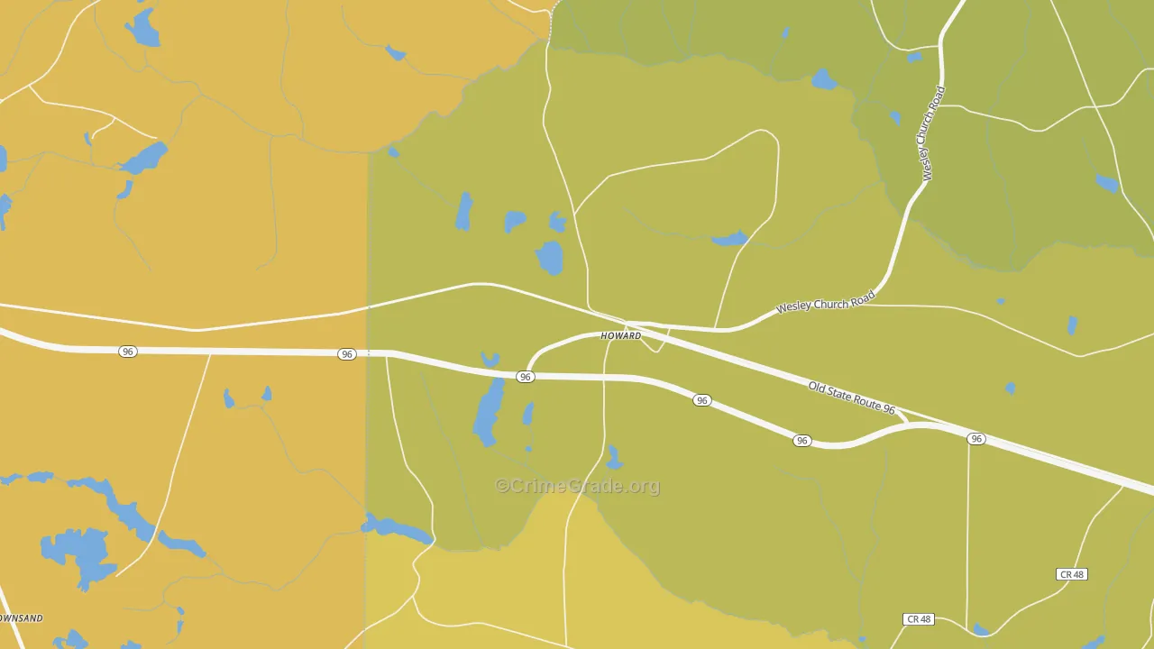 31039, GA Map of Vehicle Theft Rates