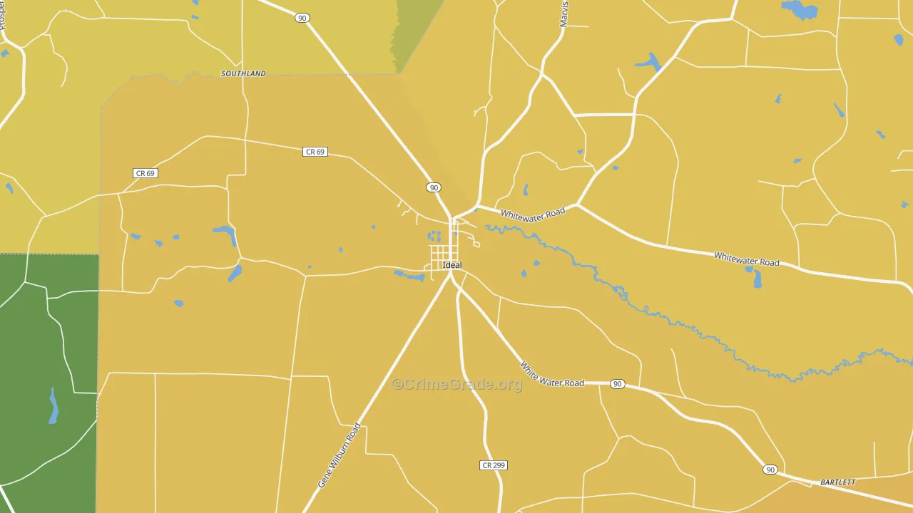 31041, GA Map of Vehicle Theft Rates