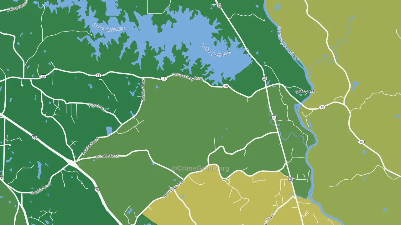 31046, GA Map of Vehicle Theft Rates