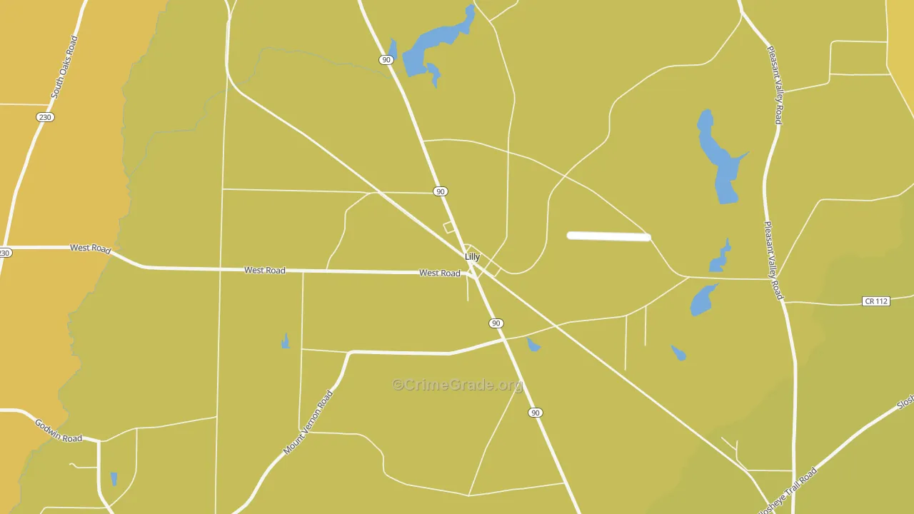 31051, GA Map of Vehicle Theft Rates