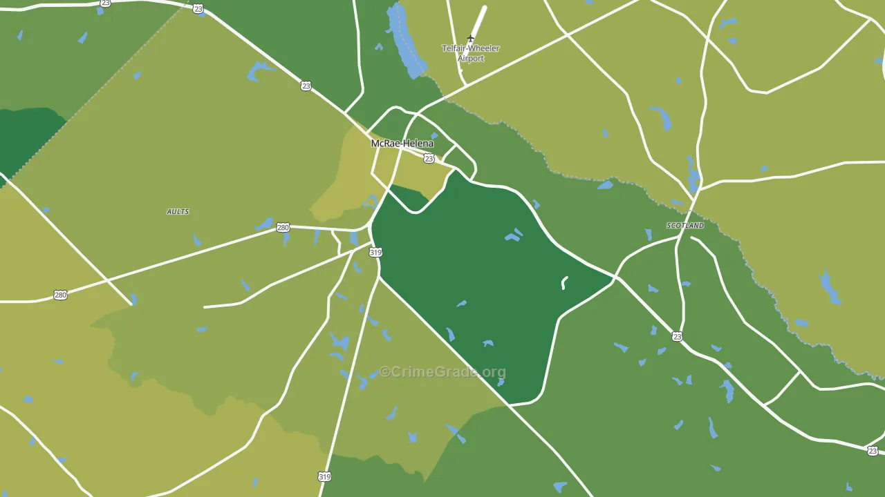31055, GA Map of Vehicle Theft Rates
