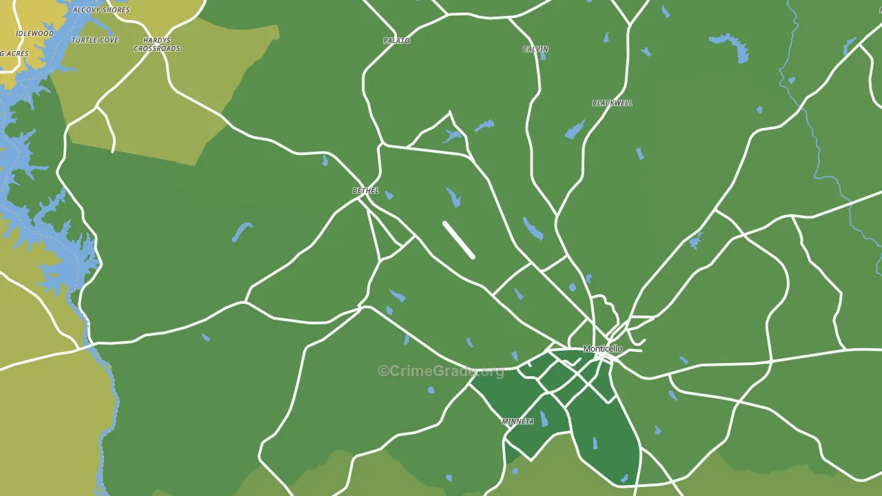 31064, GA Map of Vehicle Theft Rates