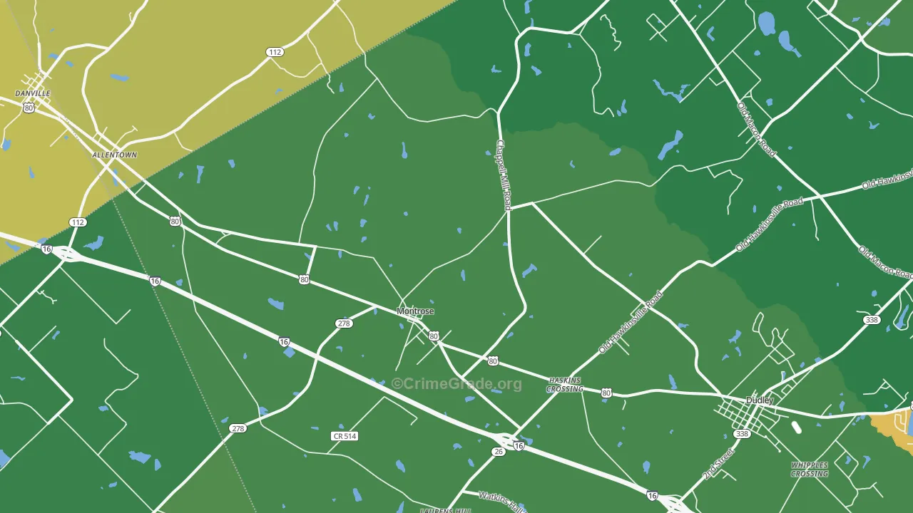 31065, GA Map of Vehicle Theft Rates
