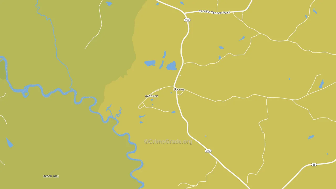 31067, GA Map of Vehicle Theft Rates