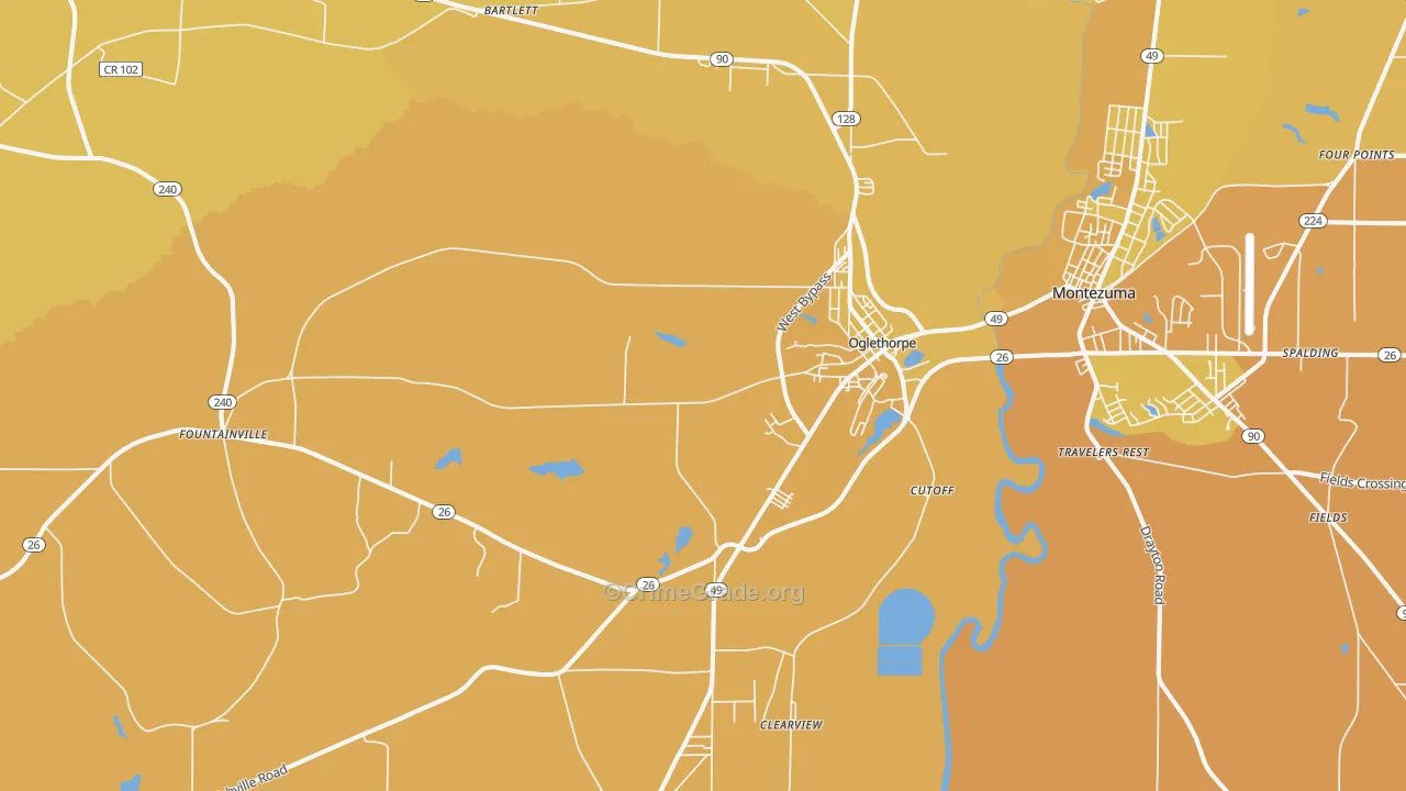31068, GA Map of Vehicle Theft Rates