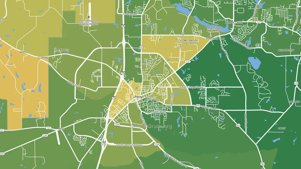 31069, GA Map of Vehicle Theft Rates