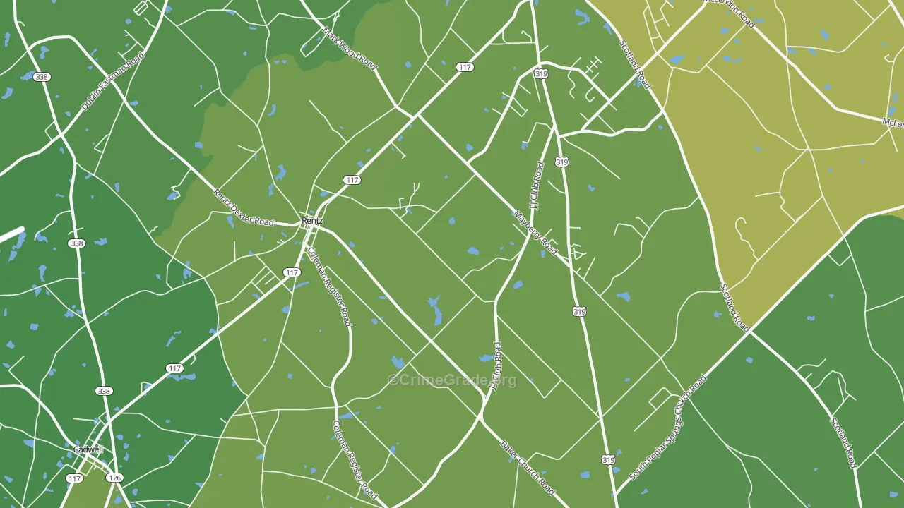 31075, GA Map of Vehicle Theft Rates