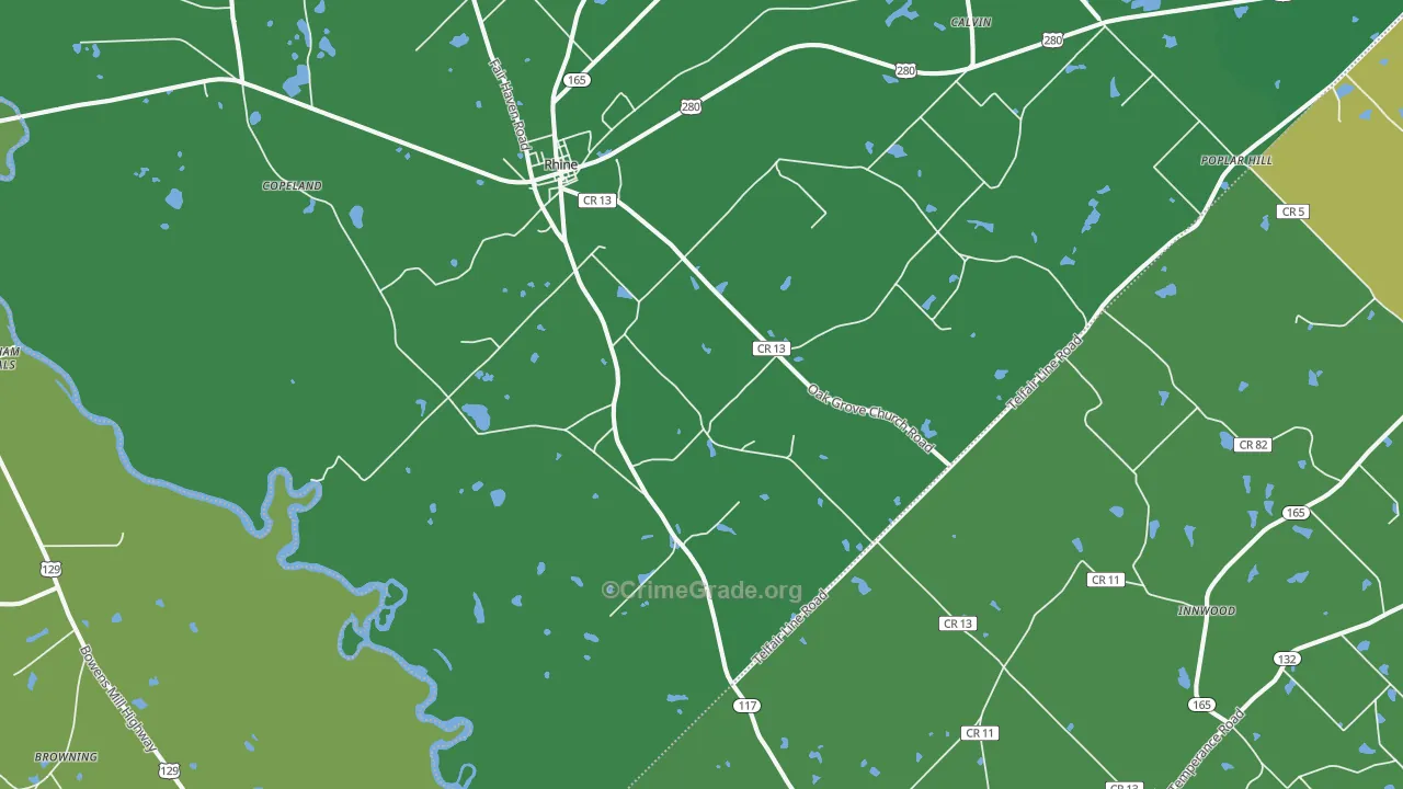 31077, GA Map of Vehicle Theft Rates