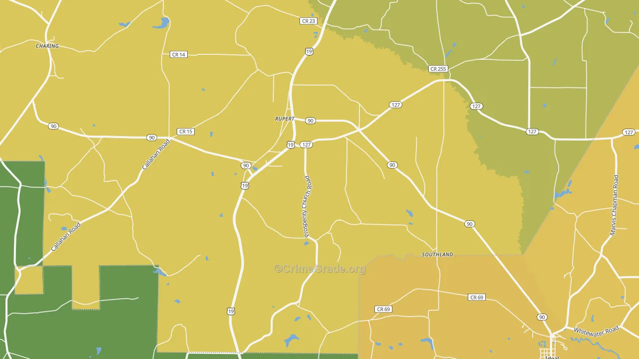 31081, GA Map of Vehicle Theft Rates