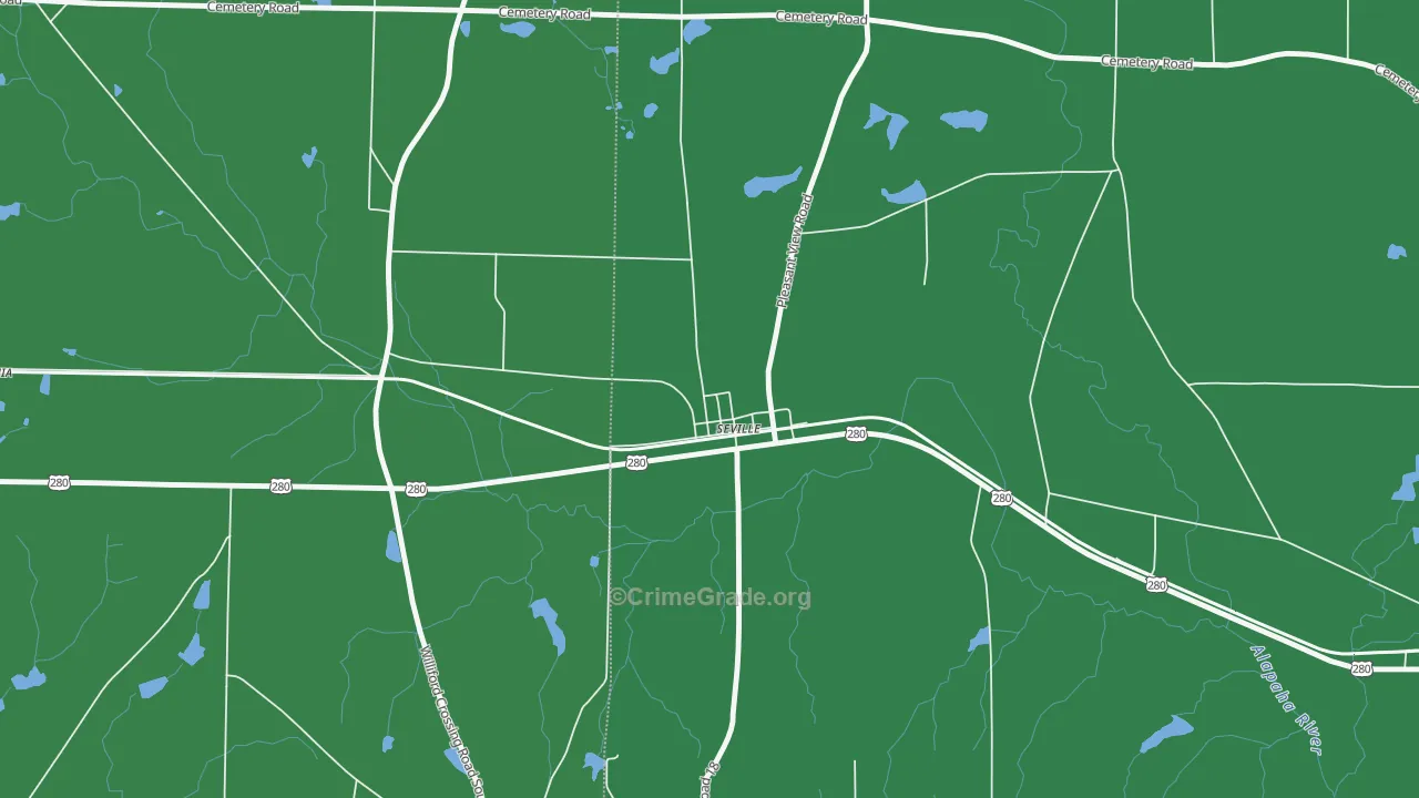 31084, GA Map of Vehicle Theft Rates