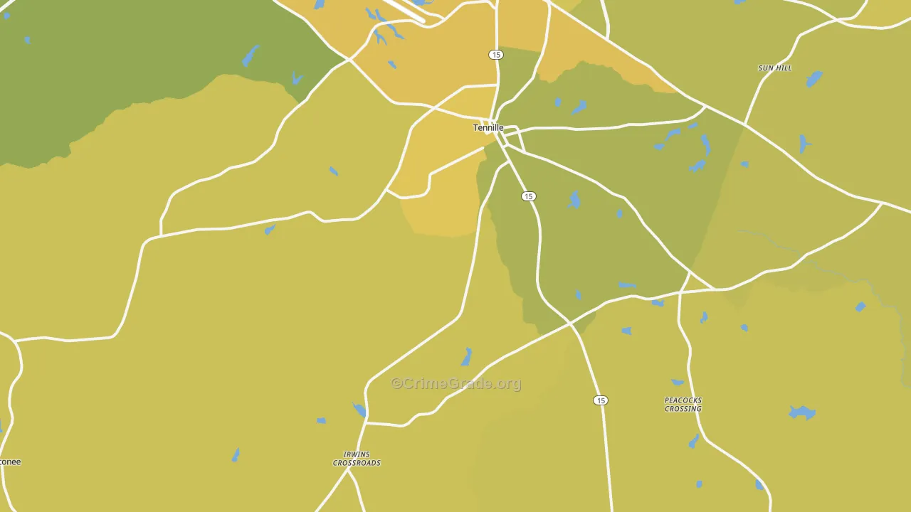 31089, GA Map of Vehicle Theft Rates