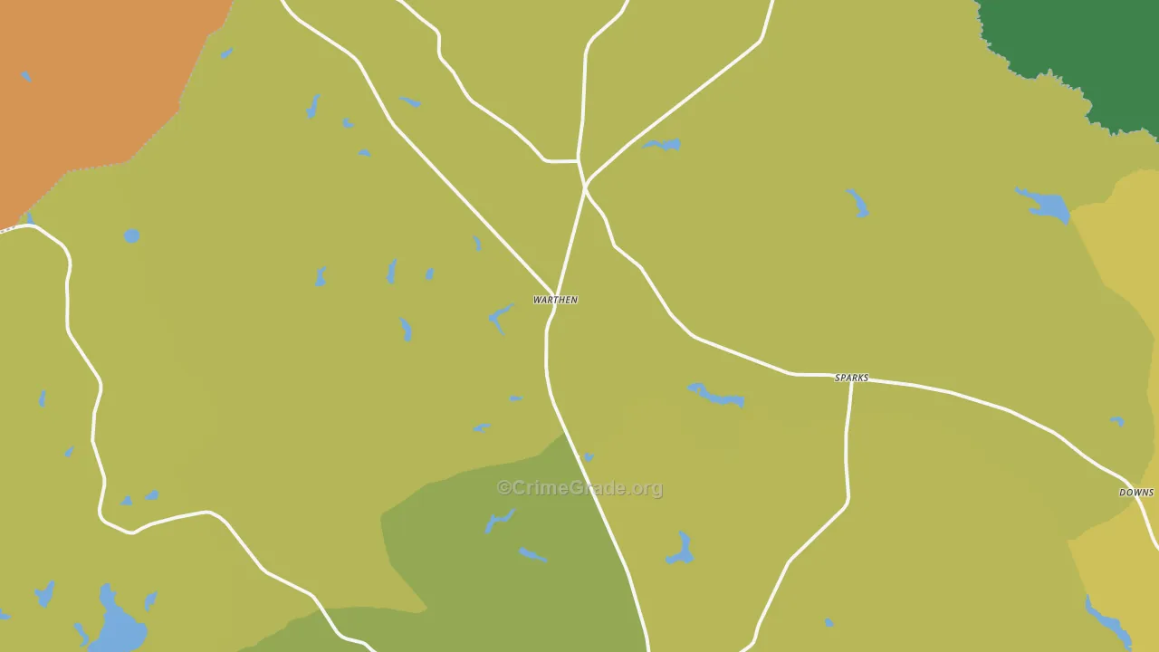 31094, GA Map of Vehicle Theft Rates