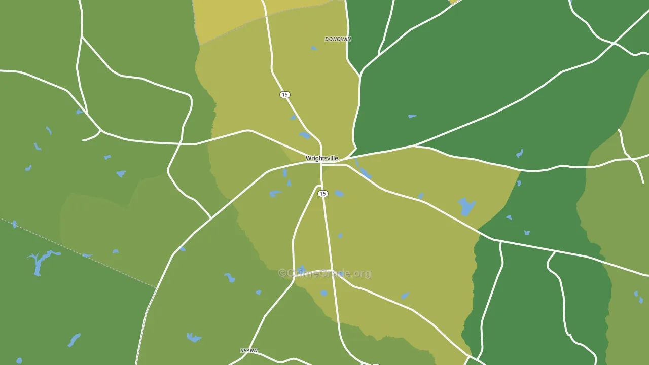 31096, GA Map of Vehicle Theft Rates