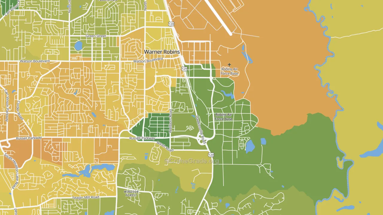 31098, GA Map of Vehicle Theft Rates