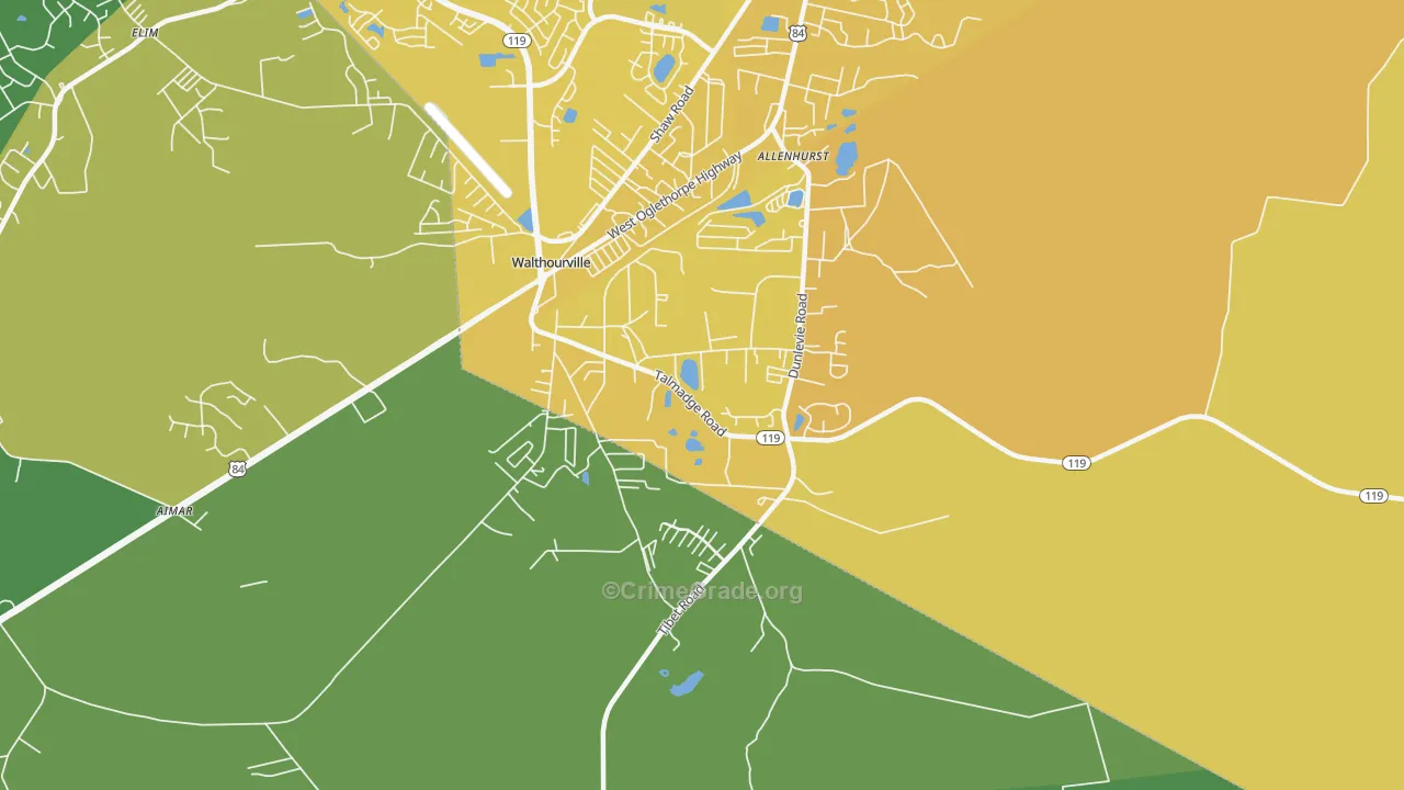 31301, GA Map of Vehicle Theft Rates