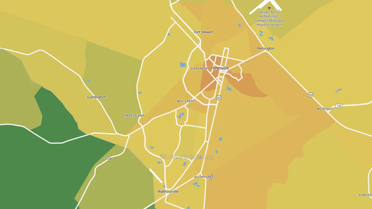 31313, GA Map of Vehicle Theft Rates