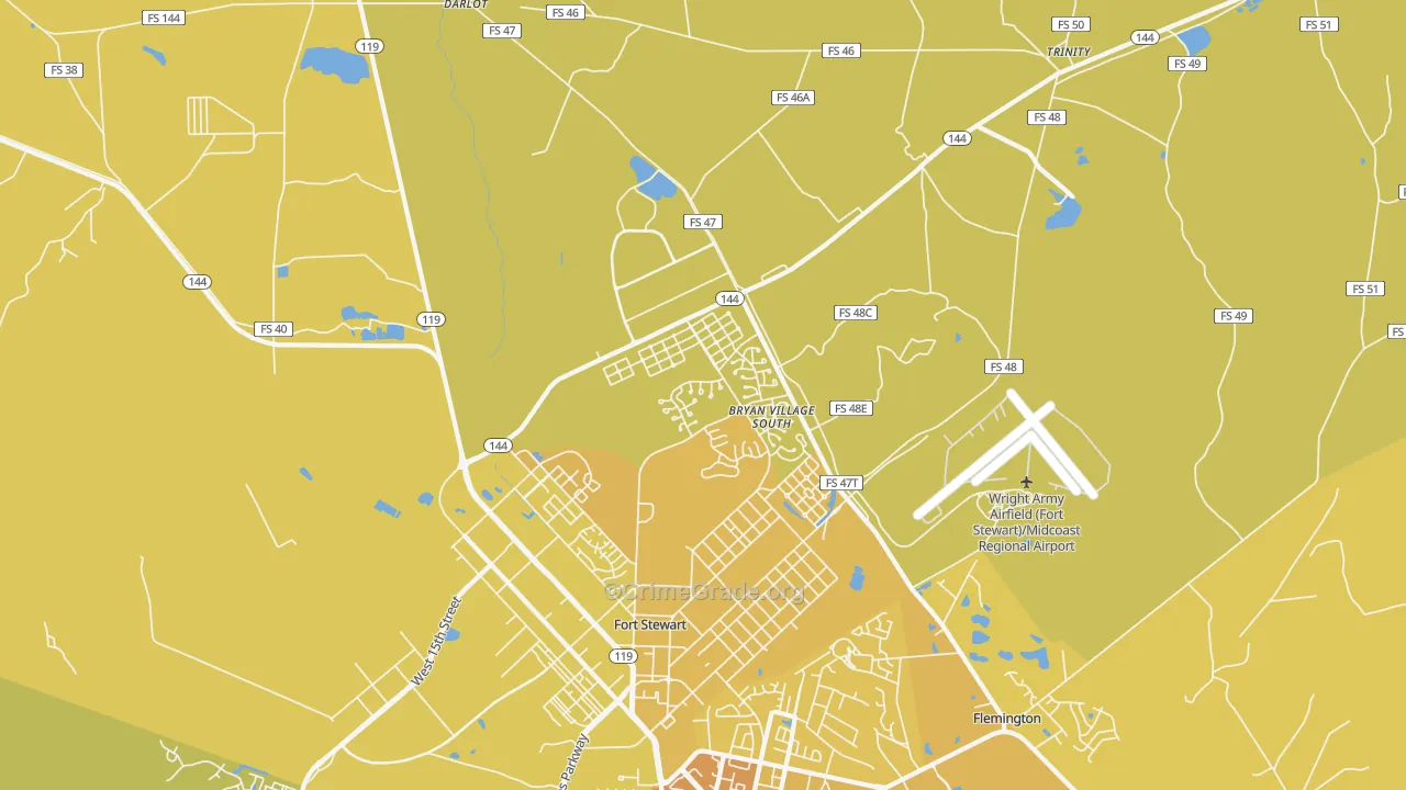 31315, GA Map of Vehicle Theft Rates
