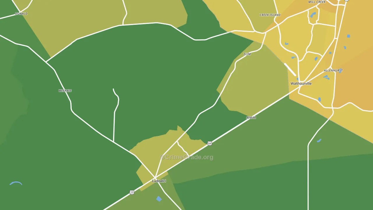 31316, GA Map of Vehicle Theft Rates