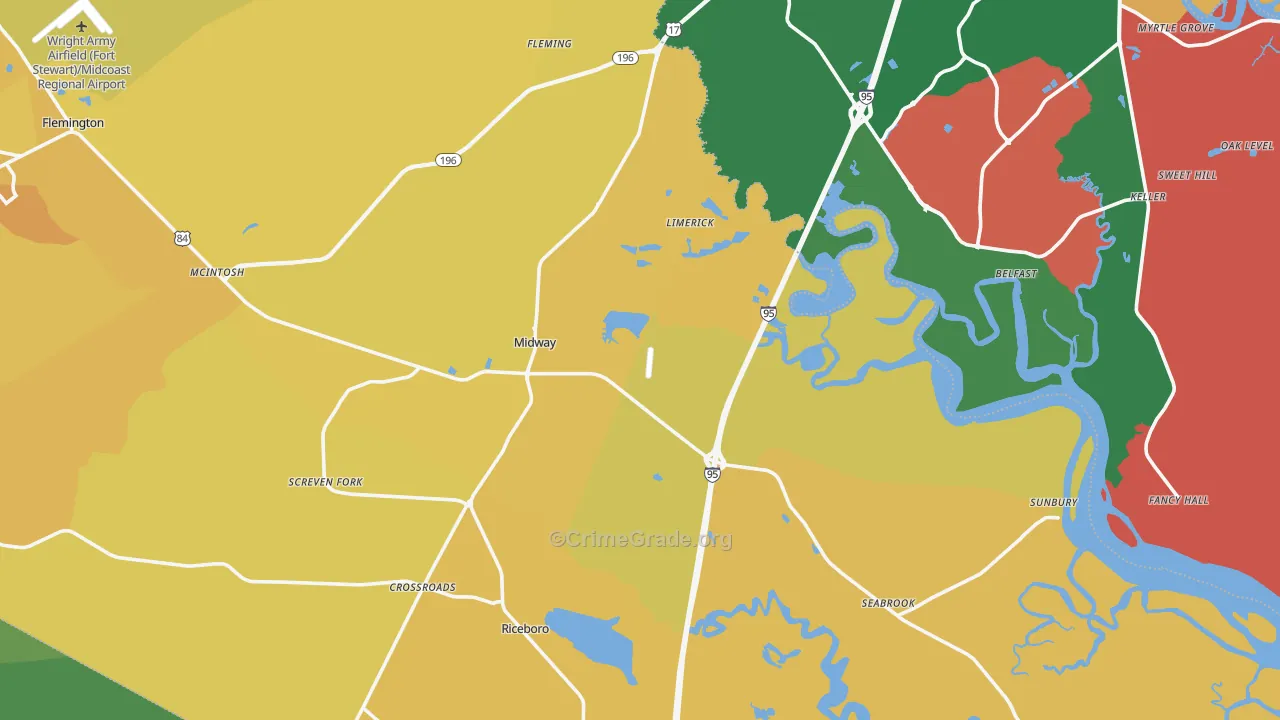 31320, GA Map of Vehicle Theft Rates
