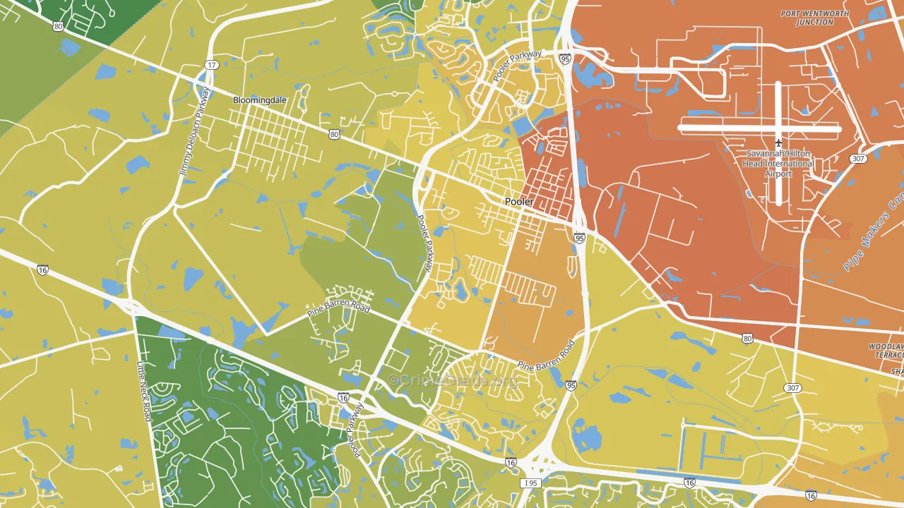 31322, GA Map of Vehicle Theft Rates