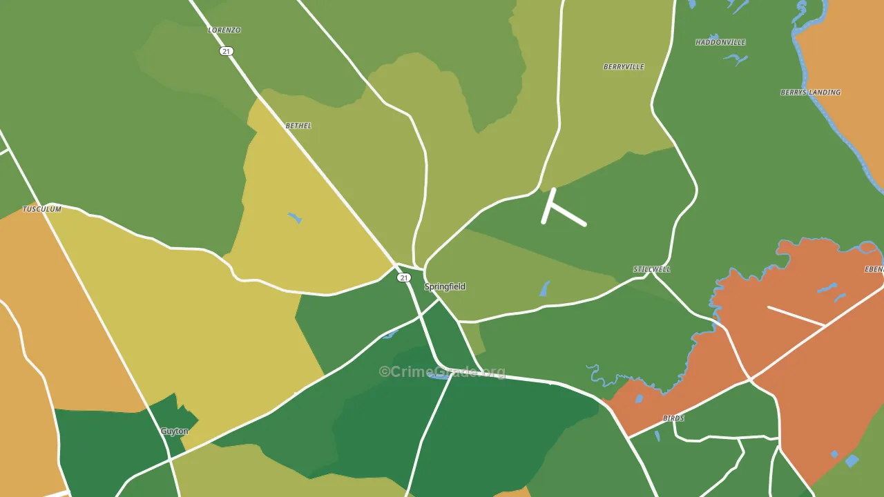31329, GA Map of Vehicle Theft Rates