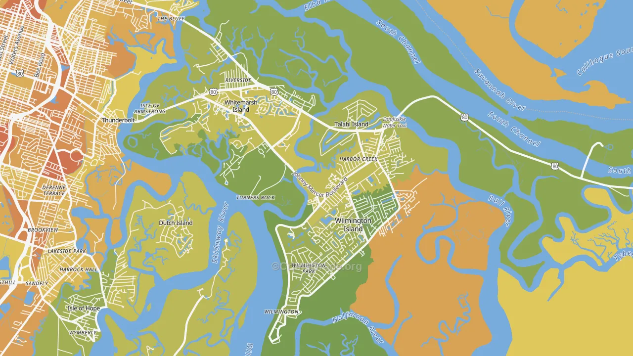 31410, GA Map of Vehicle Theft Rates