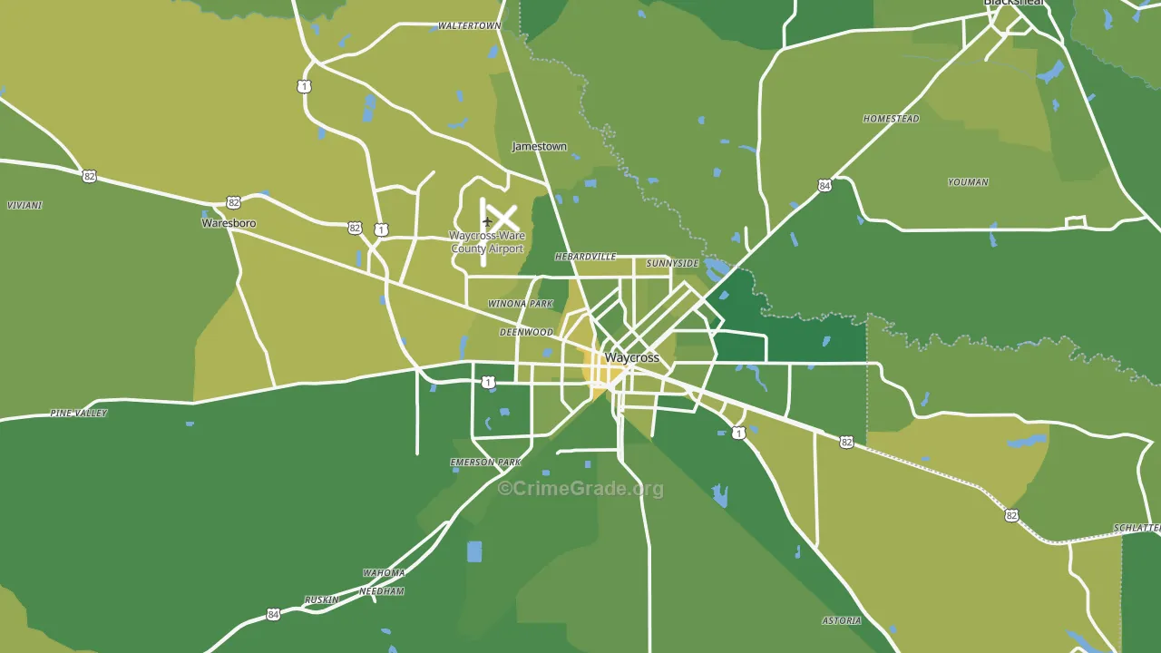 31503, GA Map of Vehicle Theft Rates