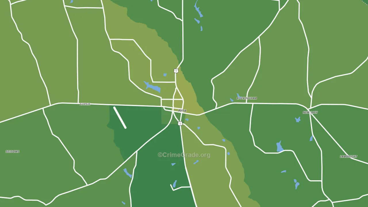 31510, GA Map of Vehicle Theft Rates