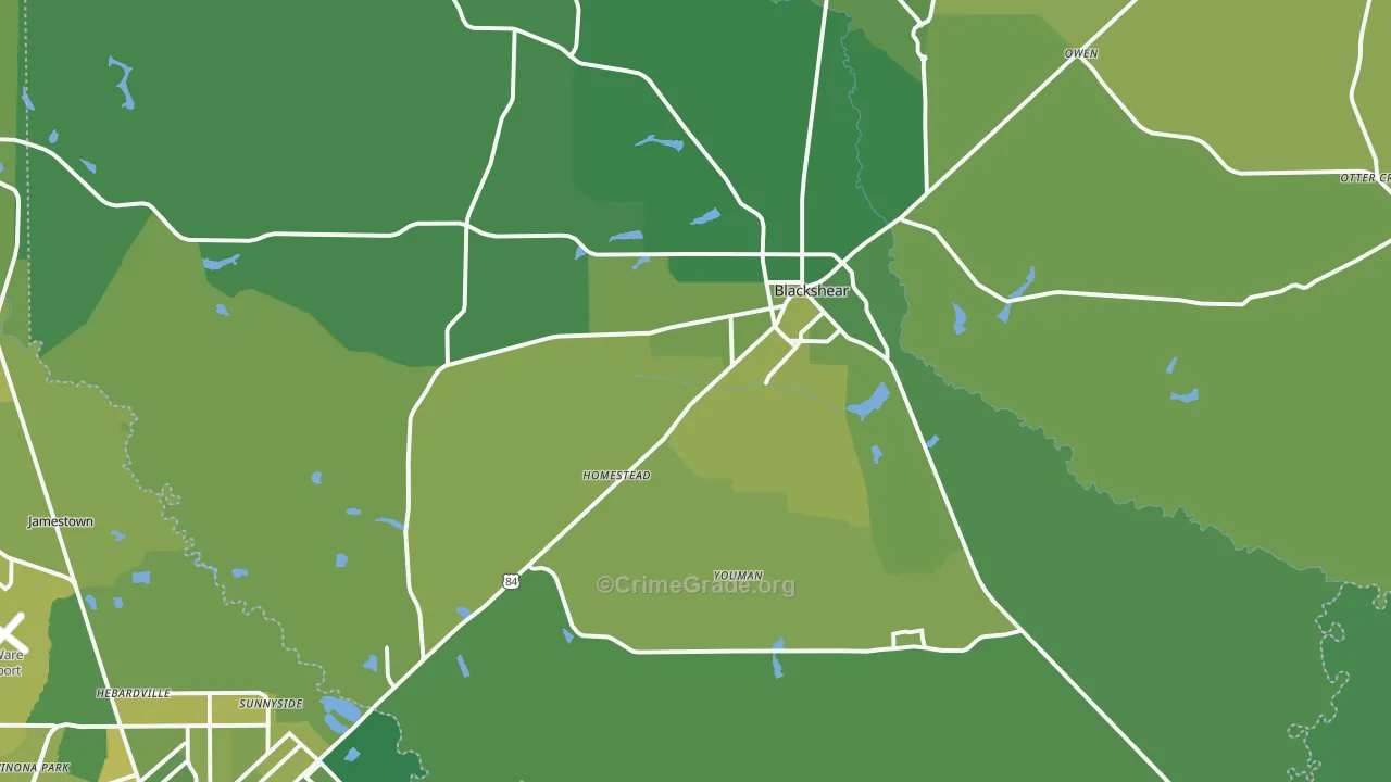 31516, GA Map of Vehicle Theft Rates